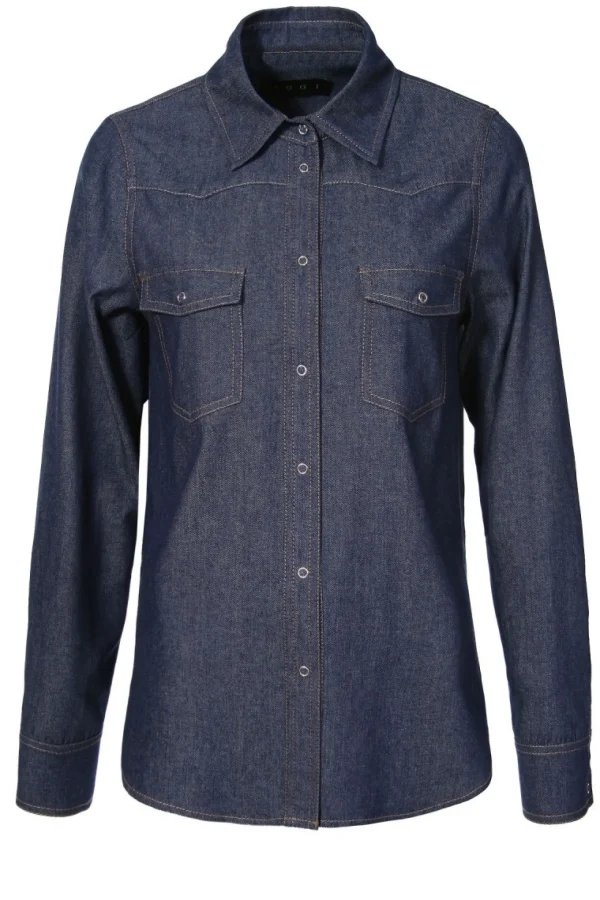 Bluzka Jeansowa Enid Granatowy>AGGI Best Sale