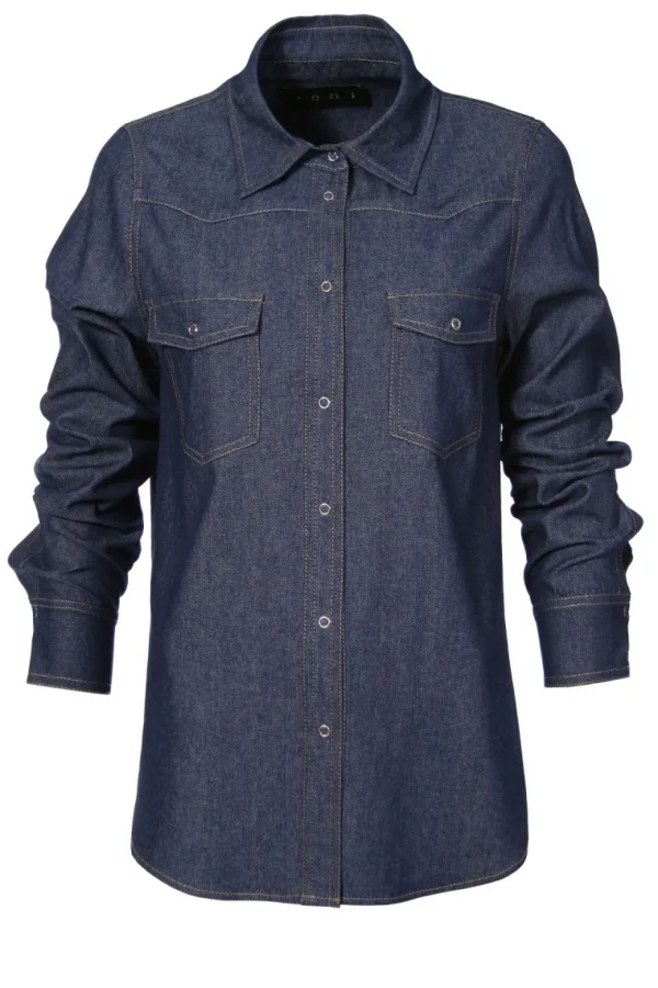 Bluzka Jeansowa Enid Granatowy>AGGI Best Sale