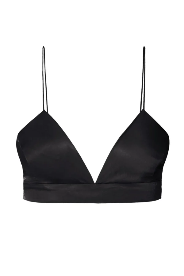 Stanik Asha Satin Glossy Black>AGGI Shop