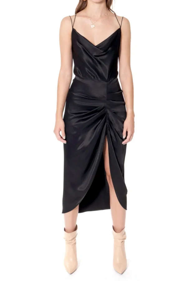 Sukienka Ava Glossy Black>AGGI Store