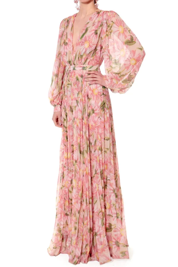 Sukienka Plisowana Esme Swirling Pink>AGGI Discount